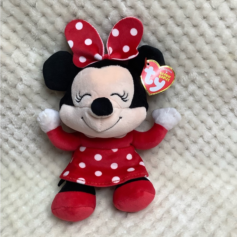 Ty Red Polka Dot Minnie Mouse Plush Toy